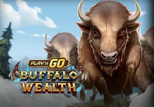 Wild west themed Buffalo of Wealth game with buffalo animals